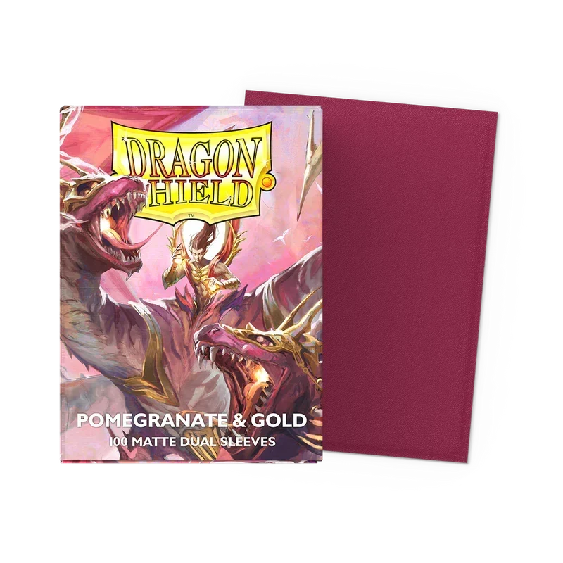 Dragon Shield Pomegranate & Gold Sleeves (100pcs.)
