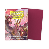 Dragon Shield Pomegranate & Gold Sleeves (100pcs.)