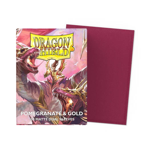 Dragon Shield Pomegranate & Gold Sleeves (100pcs.)