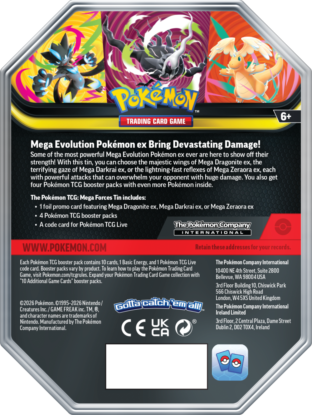 Pokémon TCG: Mega Forces Tin - Mega Dragonite ex
